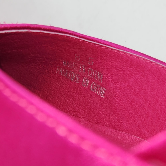 NWOB Jeffrey Campbell Edie Fuchsia Pink Satin Platform Heels – Size 8.5 - Picture 12 of 16